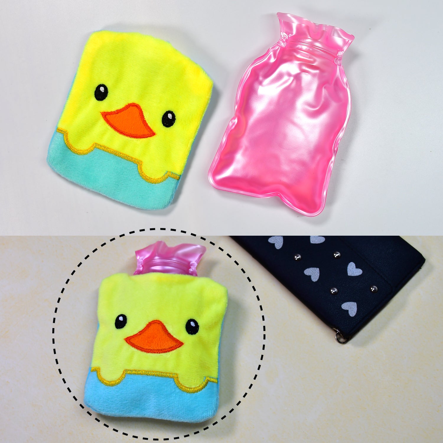 6524 Yellow Duck Design Small Hot Water Bag With Cover For Pain Relief Neck Shoulder Pain And Hand Feet Warmer Menstrual Cramps. 6524 Yellow Duck Design Small Hot Water Bag With Cover For Pain Relief Neck Shoulder Pain And Hand Feet Warmer Menstrual Cramps.